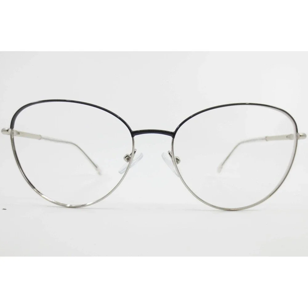 Otis + Grey OG 202214 BK/SI Cat Eye Eyeglasses Black Silver Metal 55-16-140